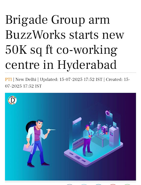 ChennuSridhar's tweet image. #Brigade #Buzzworks #HITECcity #Hyderabad #OfficeSpace #Coworking

Brigade’s BuzzWorks Expands in Hyderabad Amid Rising Flex Space Demand

🔷Launches 50,000 sq ft centre at Mindspace, HITEC City
🔷 Second location in the city after success at Auro Orbit

📷 : devdiscourse