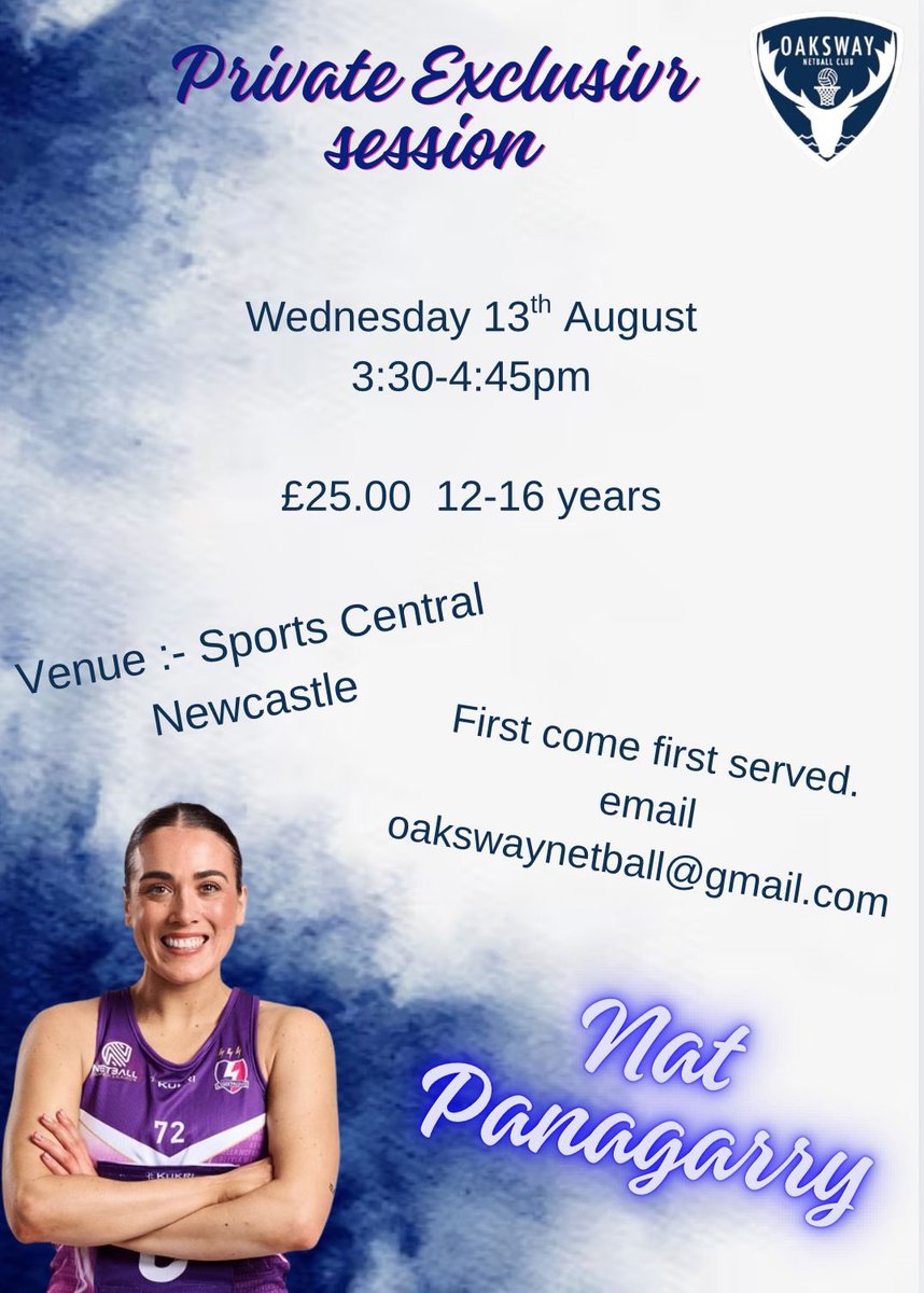 OakswayNetball (@oakswaynetball) on Twitter photo We are thrilled to be able to offer our girls an exclusive, one of a kind training session featuring elite athletes from the National Super League the very stars shaping the future of professional netball ! 
We are privileged to have been offered these sessions 
π€ππ« We are thrilled to be able to offer our girls an exclusive, one of a kind training session featuring elite athletes from the National Super League the very stars shaping the future of professional netball ! 
We are privileged to have been offered these sessions 
π€ππ«