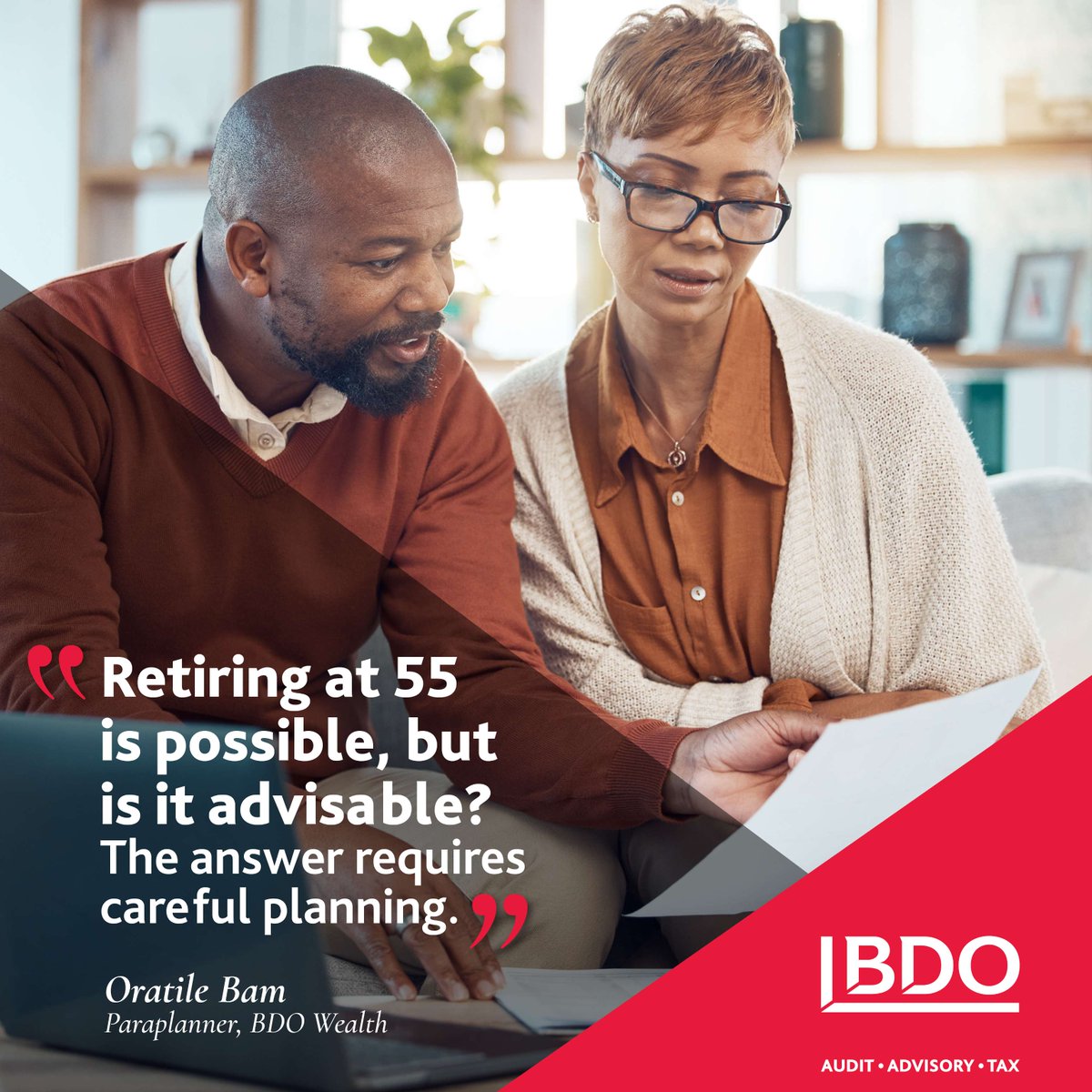 Thinking of early retirement? Don, 56, wanted to quit his job and enjoy life. But is retiring before 60 advisable? Oratile Bam from BDO Wealth breaks down what you need to consider before making this major financial decision. 

Click here to read the full article: