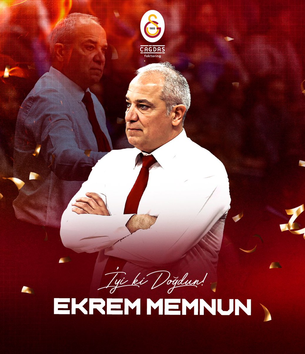 Bugün Galatasaray Çağdaş Faktoring Kadın Basketbol Takımımızın Başantrenörü Ekrem Memnun’un doğum günü! 🎂 

İyi ki doğdun koç! 💛❤️