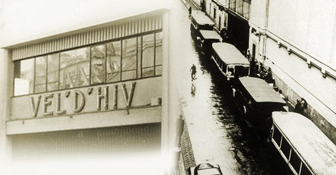 yadvashem's tweet image. At dawn #OTD 16 July 1942, some 4,500 French policemen, acting for the German authorities, arrested over 11,000 foreign Jews living in Paris, imprisoning them in appalling conditions in the Vel’ d’Hiv
Most were later murdered in Auschwitz
Learn more: ow.ly/hA2o50JNkIq