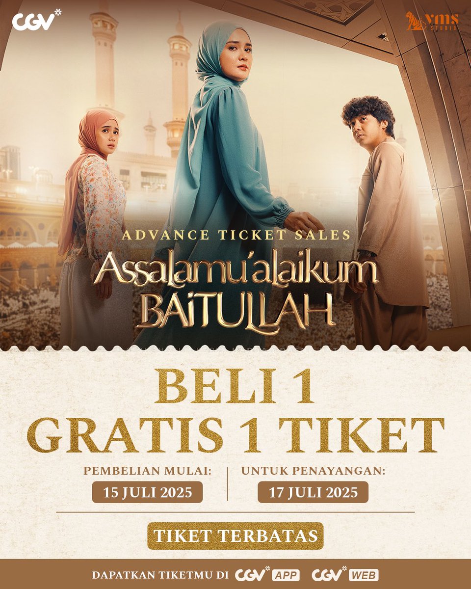 EkasaputraSetya's tweet photo. @HabisNontonFilm 
Besok Banget Ya Guys Jangan Sampai Ketinggalan Keseruan

Film Assalamualaikum Baitullah 17 Juli 2025 di Bioskop Kesayangan Kalian 🫶🥰

Yuk Jadi saksi perjuangan amira dan teman menuju baitullah bareng amira 🕋

#filmasba #filmassalamualaikumbaitullah https://t.co/GnFQGJYPuO