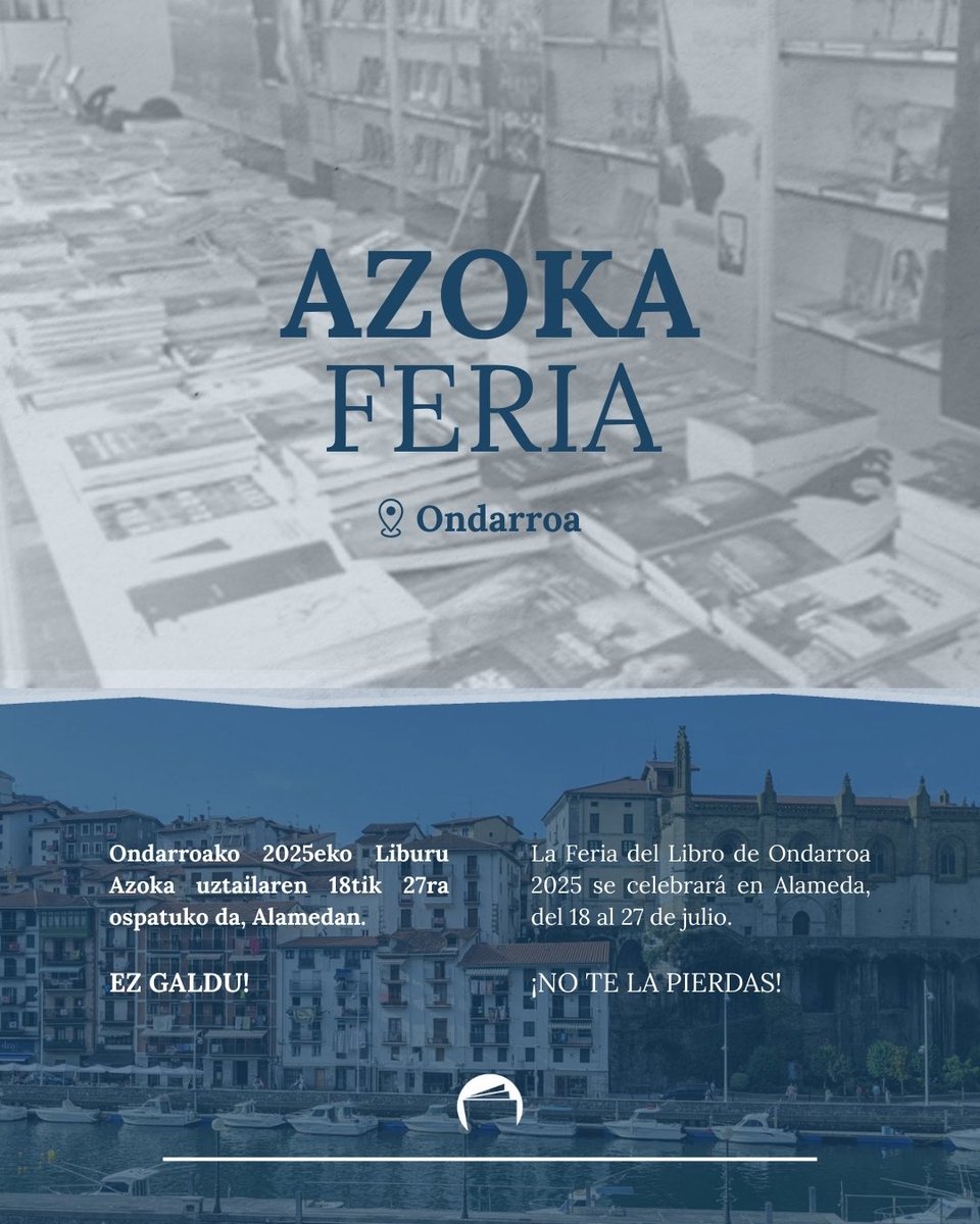 [KULTURA] 📚Ondarroako Liburu Azoka, barikuan hasi eta uztailaren 27raino, Alamedan.

#Ondarroa #Ondarru