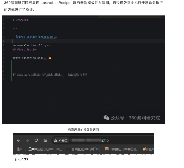 _r00tuser's tweet image. #CVE-2025-53833
挺直给的一个漏洞，直接官方demo即可快速复现，步骤见图1，和grok协同搞了个漏洞分析报告，见图2. 
题外话，没看懂360这个复现。
github.com/saleem-hadad/l…