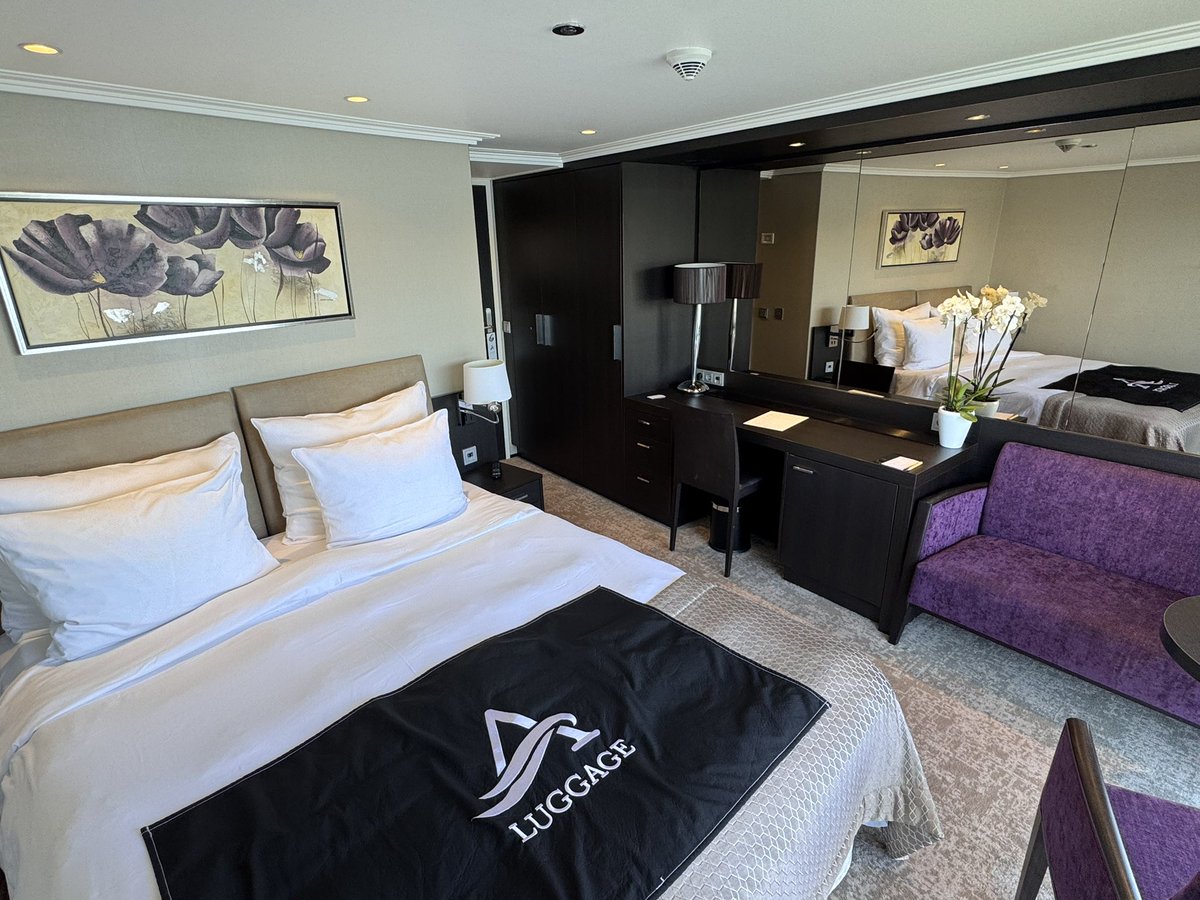 garybembridge's tweet photo. I’ve boarded Avalon Waterways #AvalonEnvision here in Amsterdam for my 7-night Rhine River cruise to Basel. I booked their mid-class and main cabin type on their ships called “Panorama Suite”. Does this appeal to you? #AvalonInView https://t.co/PFXBw7upbe