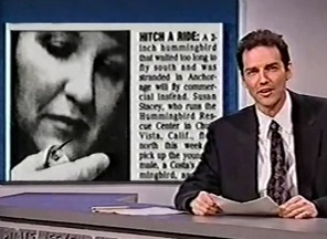 NormSNLJokes's tweet image. A two-inch hummingbird that waited too long to fly south, and ended up stranded in Alaska, will be flown via commercial airline to California this week.
You know... I have another solution to this.
Kill the hummingbird.