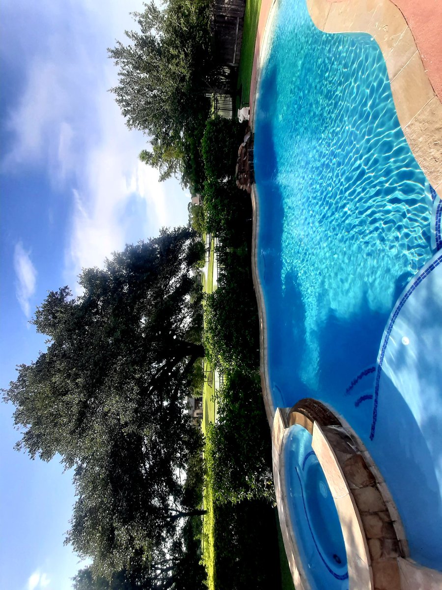 EltonSherrif's tweet image. Meanwhile, mommy got her pool makeup done & it's now Tahoe Blue💦, but I don't like it as da water is very clean & not smelly at all. Da other pic is showing I with some buddies in da big dogpark, that daddy brings I in da evening. We hope y'all are well & happy🙏🐾🚔🐕💞