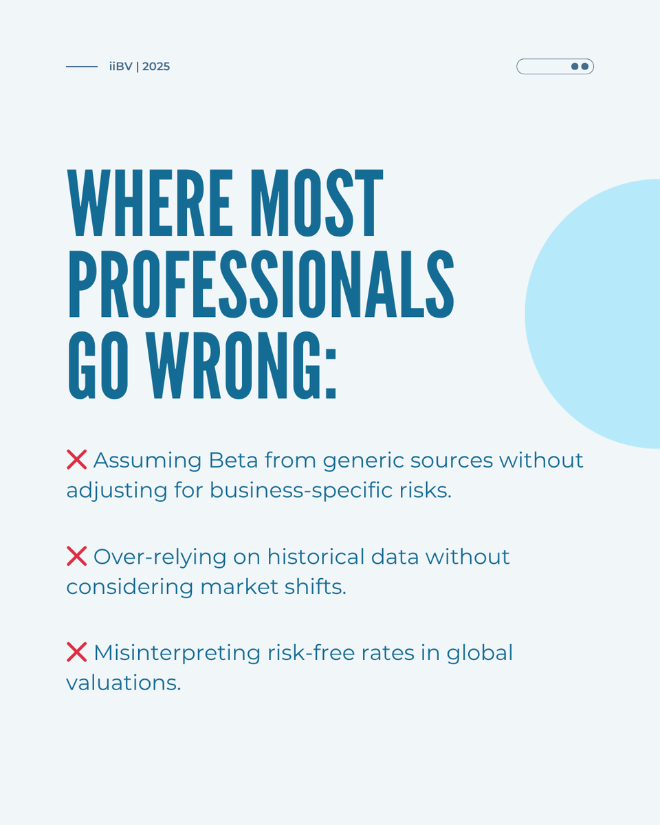 iiBVNews's tweet photo. A tiny CAPM mistake = A massive valuation error.

Beta, Equity Risk Premium, Risk-Free Rate, get them wrong, and you’re looking at misleading valuations.

🚨 Avoid common CAPM pitfalls.
Learn how to apply it correctly. https://t.co/HMBKFJvZaj