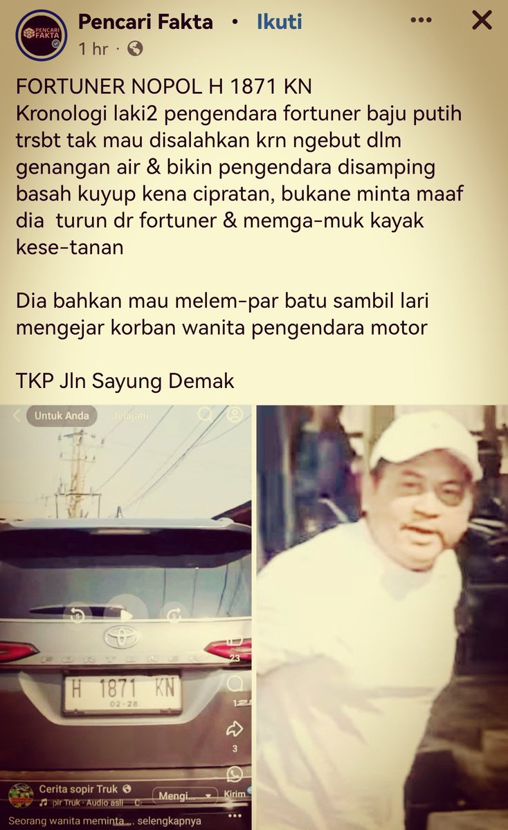 Kali aja inih abang ente..