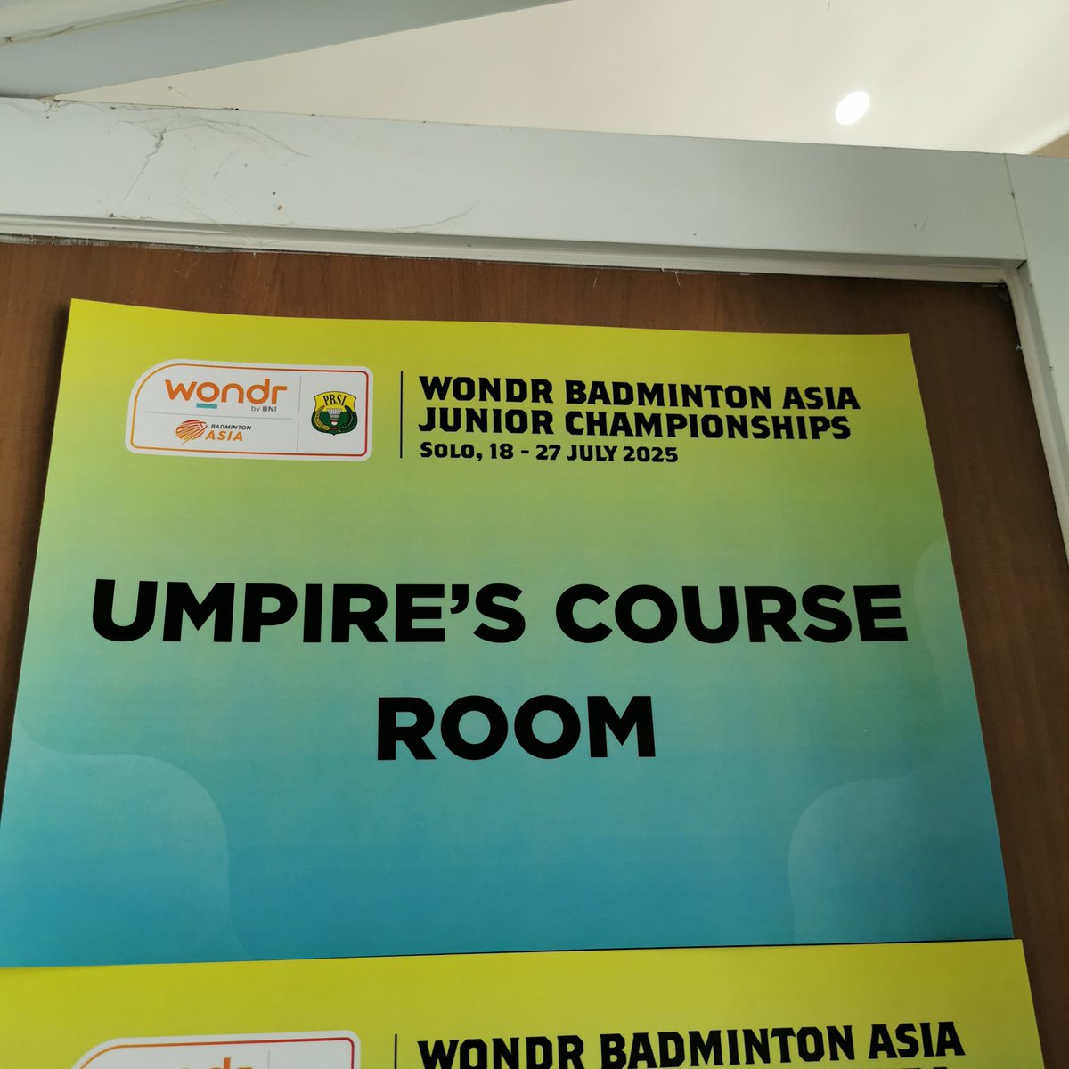 wschooi's tweet image. Badminton Asia Junior Championships 2025 - Solo, Indonesia. 

Preparations on the way, 2 more days before Day-1. 

First official programme - Technical Officials course with aspiring umpires in their quest to be an internationally qualified officials.