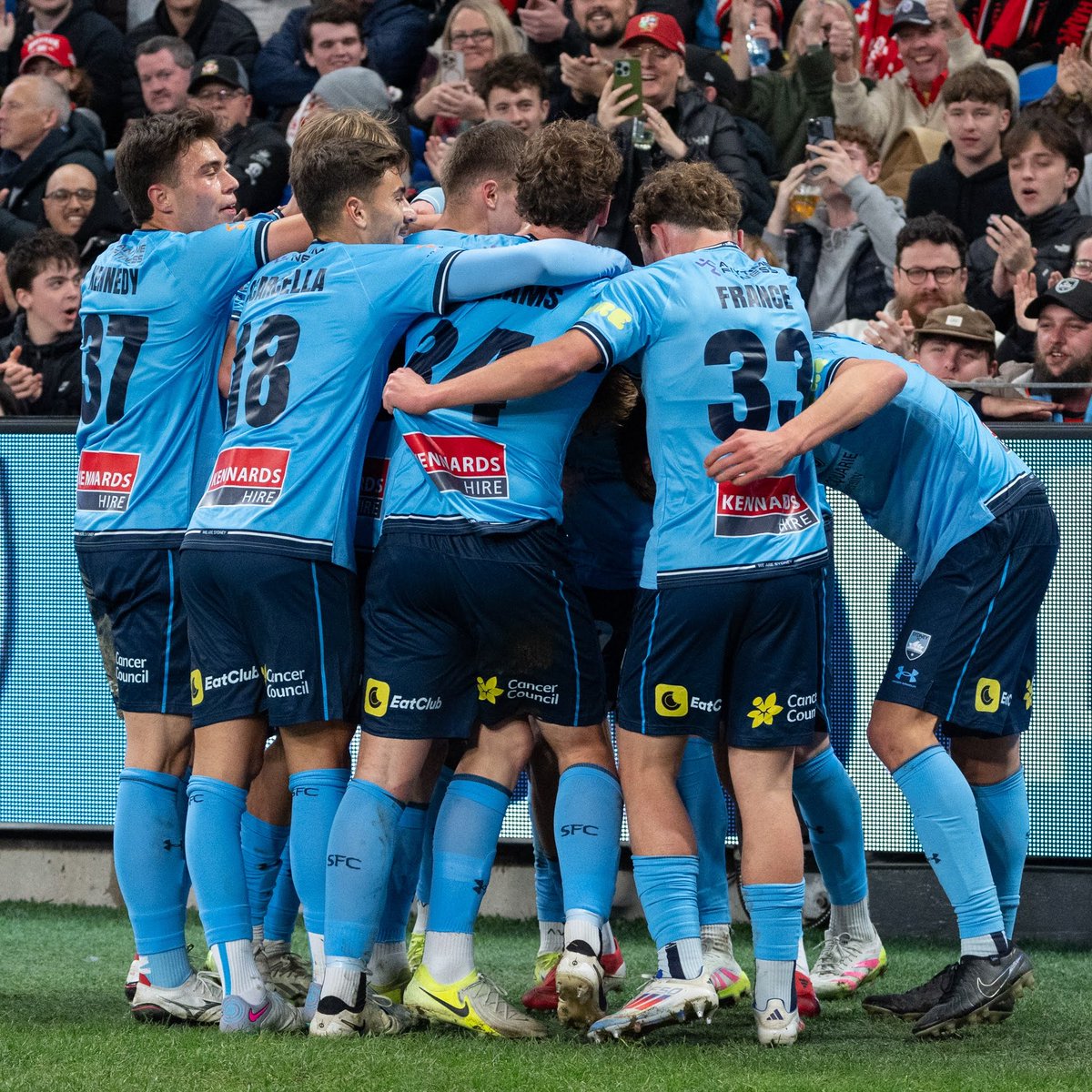 A word for the side that finished the clash with Wrexham last night 🗣️🙌

- Every single player bar one (GK) came through our Sydney FC Academy
- 7 of the 10 joined our Academy at age 12 and have gone through all age groups to the senior side
- They went toe to toe with Wrexham
