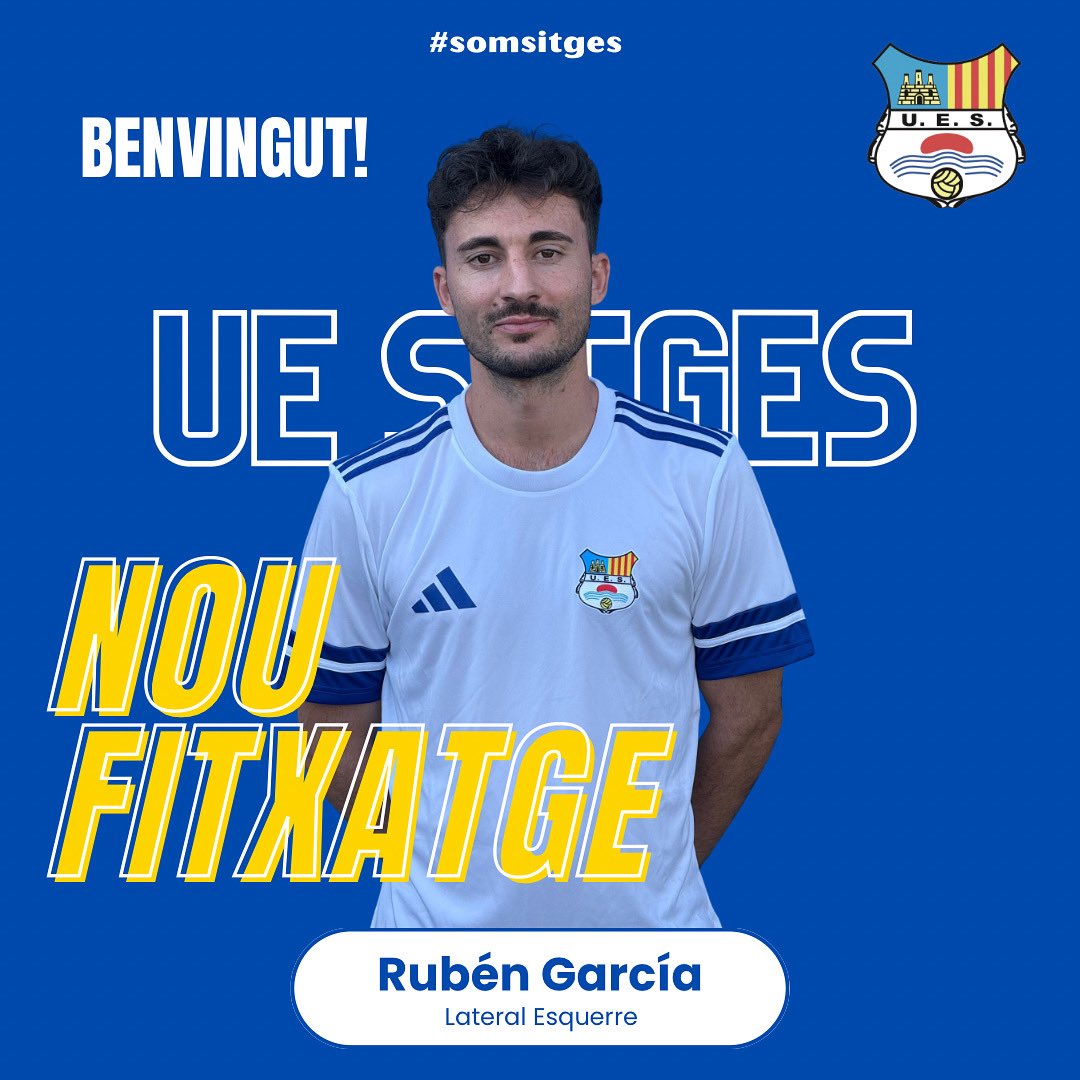 ⚪️🔵 𝐍𝐨𝐮 𝐅𝐢𝐱𝐚𝐭𝐠𝐞 ⚪️🔵

Rubén García, lateral esquerre amb experiència en clubs com el Gavà, Sporting Gavà i Vista Alegre, s’uneix al nostre Sènior.
Potència, recorregut i solidesa per reforçar la defensa de l’equip.

Benvingut, Rubén!🔥

#somsitges