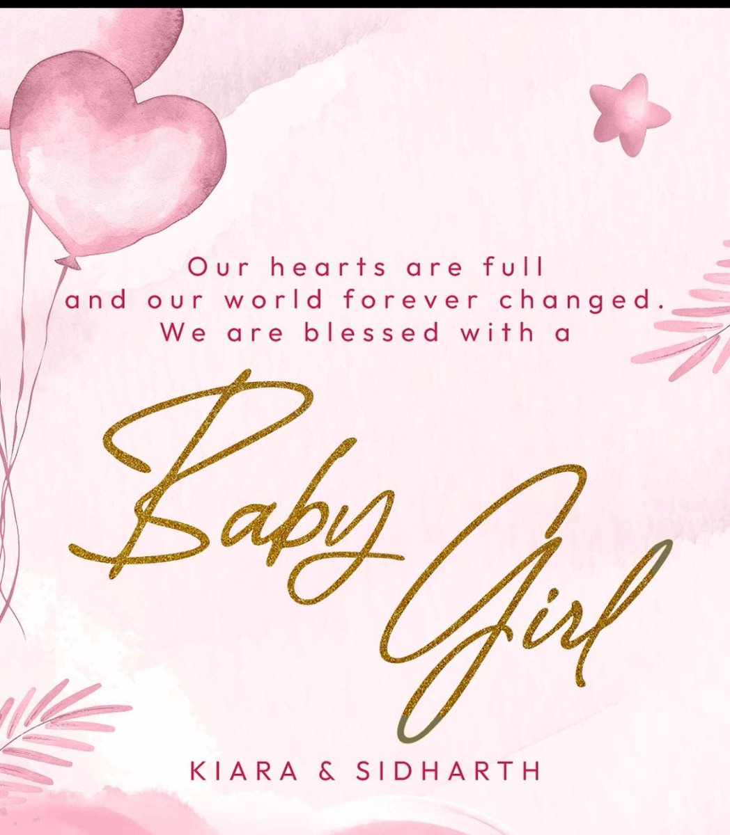 Sid and Kiara are parents now 🥹

Congratulations to them! 

#KiaraAdvani
