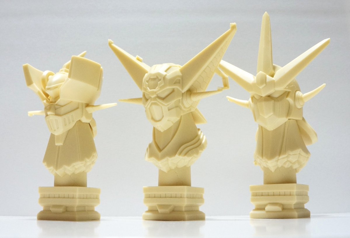 top_fuchi's tweet image. 傑第14弾のサンプル!
頭部を乗せた(両面テープで貼ってます)だけの状態です。
マジンガーZEST、アナザー真ゲッター1、ゲッター號
未塗装レジンキャストキット
価格 各3,500円
よろしくお願いいたします!
ワンフェス ブース番号 3-17-17
#WF2025S