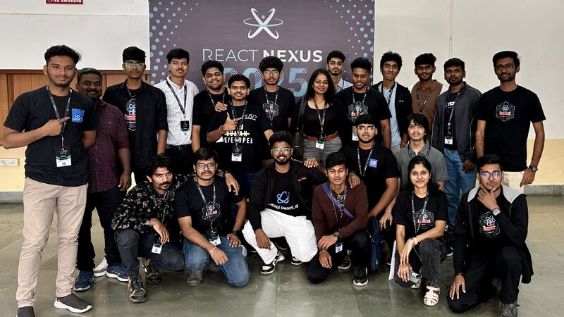chennaireact's tweet image. Still riding the high from React Nexus! ๐From our Chennai to Bangalore journey with @NammaD3Official & @jslovers_del
to epic hallway convos & a refreshing postconf trek
what a week!
Big ๐ฉต to @kiran_abburi & team for helping us make it accessible through our ticket giveaway