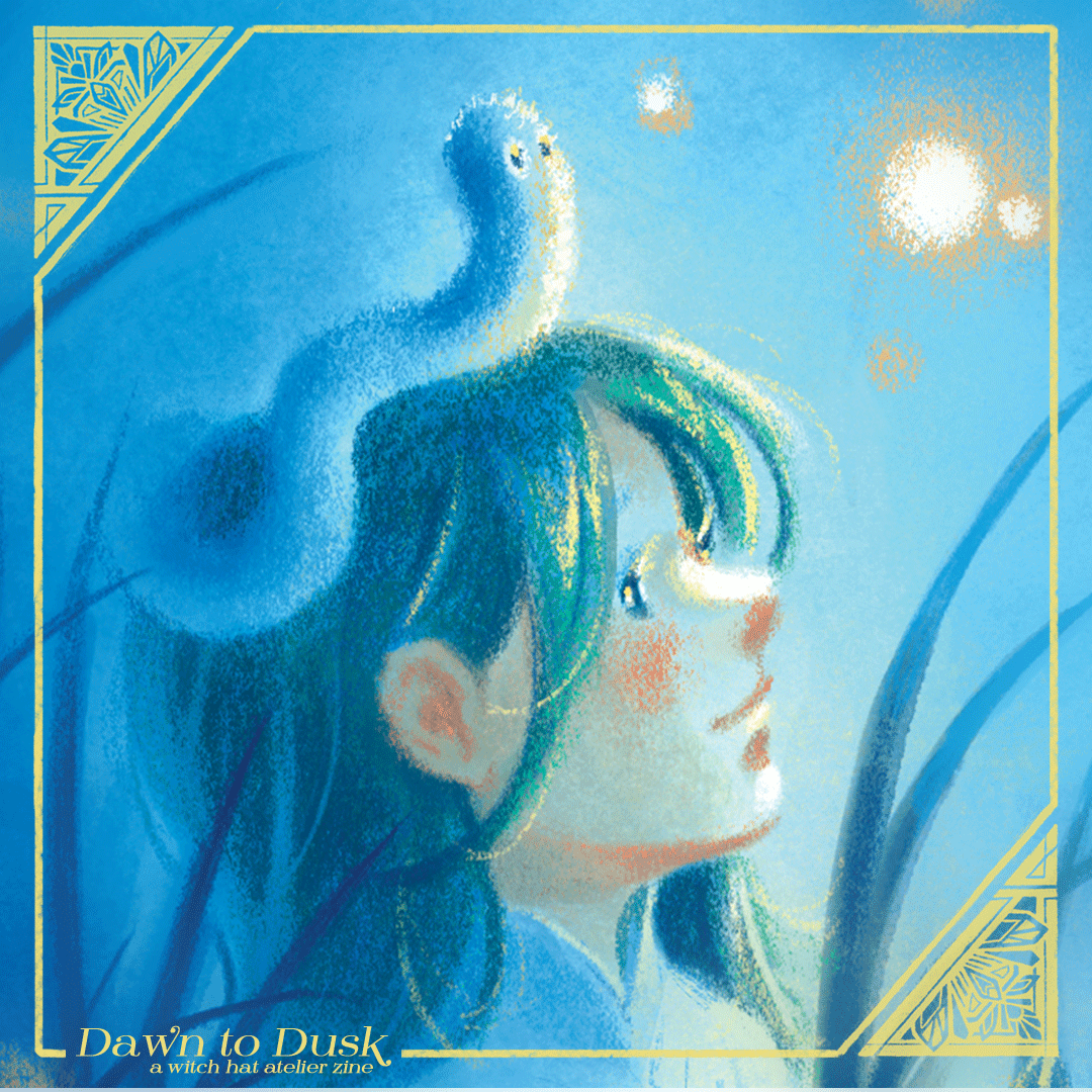 DawnToDuskZine's tweet image. — Page Preview ☀️
Here's a preview of one of the zine's pages created by @vesperosy !
Preorders are open until 7/23, link in our bio! 📷
#Δ帽子 #witchhatatelier