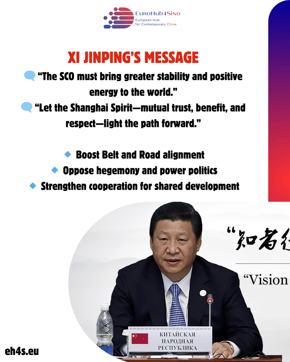 EuroHub4Sino's tweet image. SCO Foreign Ministers Meet in Tianjin
On July 15, foreign ministers of the Shanghai Cooperation Organization (SCO) convened in Tianjin to align visions ahead of the upcoming Heads of State Summit. President Xi Jinping called for renewed commitment to the “Shanghai Spirit” —…