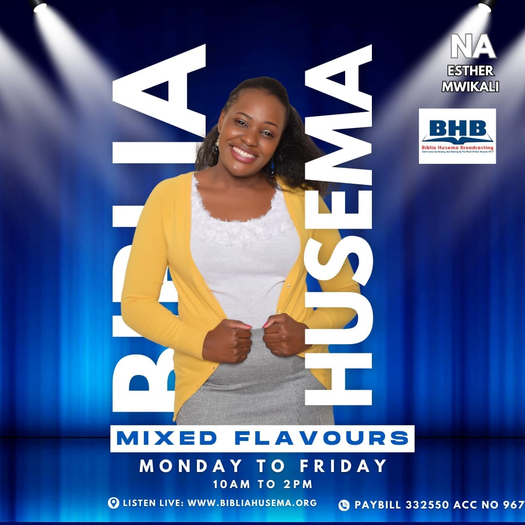 Biblia Husema 96.7fm (@bhusema) on Twitter photo Hujambo Mwana #MixedFlavours na karibu tuelimishane ndani ya #HekimaWednesdays na <a href="/DadaE_Mwikali/">Esther Mwikali</a>
Msikilizaji unapeperusha bendera ya BHB ukiwa wapi? Tujuze
SIMU:07 22 174 200 Hujambo Mwana #MixedFlavours na karibu tuelimishane ndani ya #HekimaWednesdays na <a href="/DadaE_Mwikali/">Esther Mwikali</a>
Msikilizaji unapeperusha bendera ya BHB ukiwa wapi? Tujuze
SIMU:07 22 174 200
