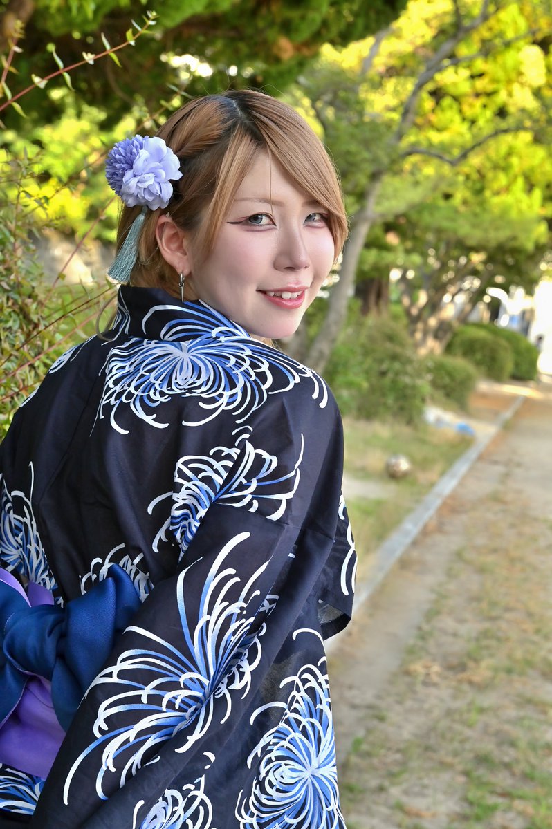 『MILKYDOPE 浴衣撮影会』　2025/7/13
　@ ユウプロスタジオ周辺 🥵🥵
model: #雪乃狐音 さん    ③
#MILKYDOPE  #みるきど
#アイドル　#広島　#ポートレート
#浴衣　#ことといいこと