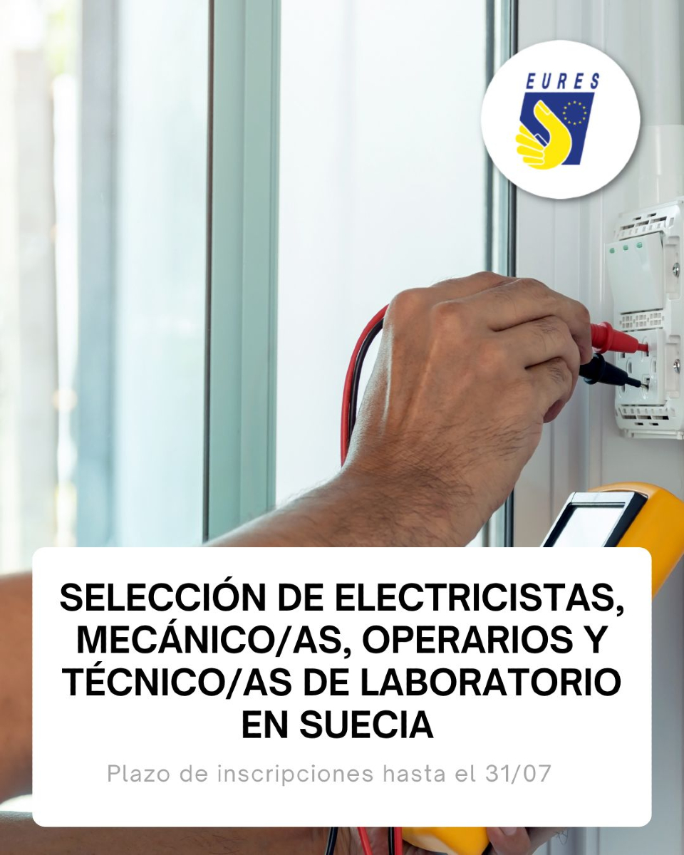 SAEmpleo's tweet image. Proceso de selección de distintas especialidades de electricidad, mecánica y operarios/as técnicos/as para trabajar en industria de Hidrógeno Verde en Boden, Suecia
Toda la información sobre las diferentes vacantes 👉f.mtr.cool/kxvpxatalq
🗓️Fecha límite 31/07