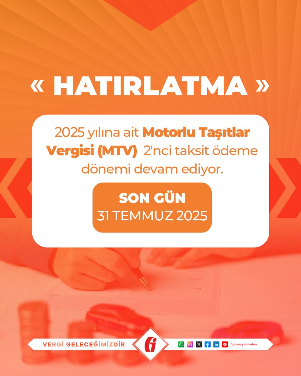#Hatırlatma 📌 Ödemelerinizi Dijital Vergi Dairesinden veya GİB Mobil uygulamasından yapabilirsiniz.

dijital.gib.gov.tr

#GİB #VergiGeleceğimizdir