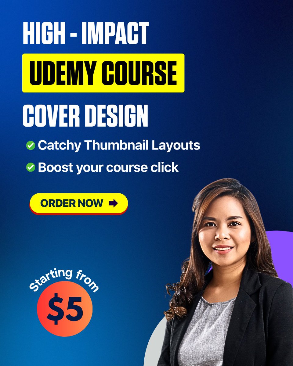 ReetuPradeep's tweet photo. 📚 Selling a Udemy Course?
Your cover should sell it too.

🎨 https://t.co/q1RPROYqbL

#CourseDesign #UdemySuccess #WednesdayInspo #Lanz #KCGI2025 #Budget2026 #DestinyClinicLYKN https://t.co/StDNW7CHyv