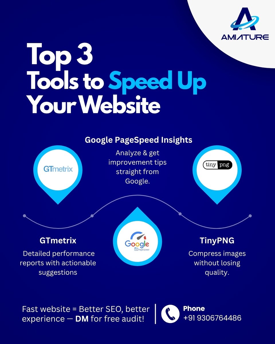 amiature_digi's tweet photo. Want your website to load faster? 💻

Try these 3 FREE tools:
Google PageSpeed Insights
GTmetrix
TinyPNG
Better speed = Better SEO 🚀

DM us for a FREE speed audit
📞 +91 9306764486

#WebDevTips #SpeedMatters #SEOtools #TinyPNG #GTmetrix #PageSpeedInsights #DigitalMarketing https://t.co/2Huh2hlMLq