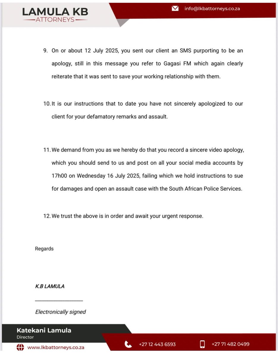 Am_Blujay's tweet photo. Londie London is suing Minnie Ntuli and has served her with court papers. https://t.co/2aECtfHzed