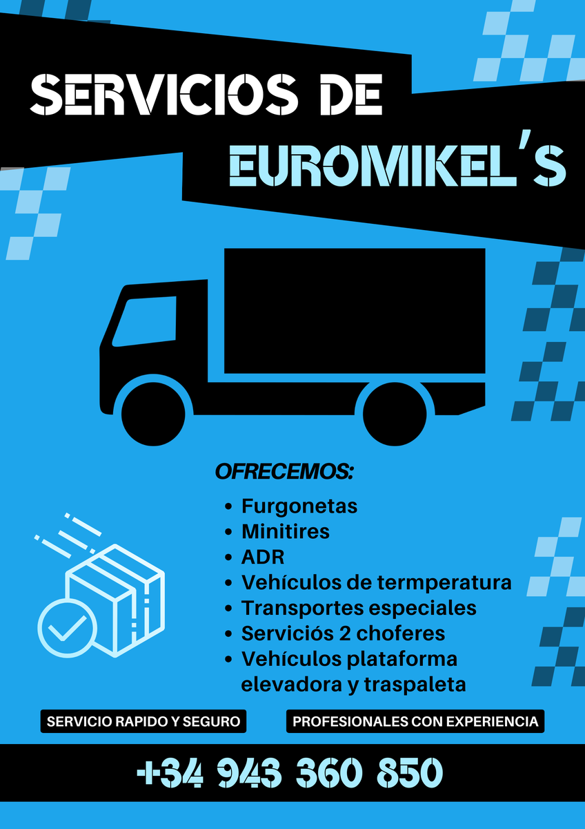 EuromikelsSL's tweet photo. ¡Buenos días!

Contacta directamente con nosotros y pide precio para lo que necesites.

trafico2@euromikels.com
https://t.co/3IMANff2rS https://t.co/zVb3Y0lMsi