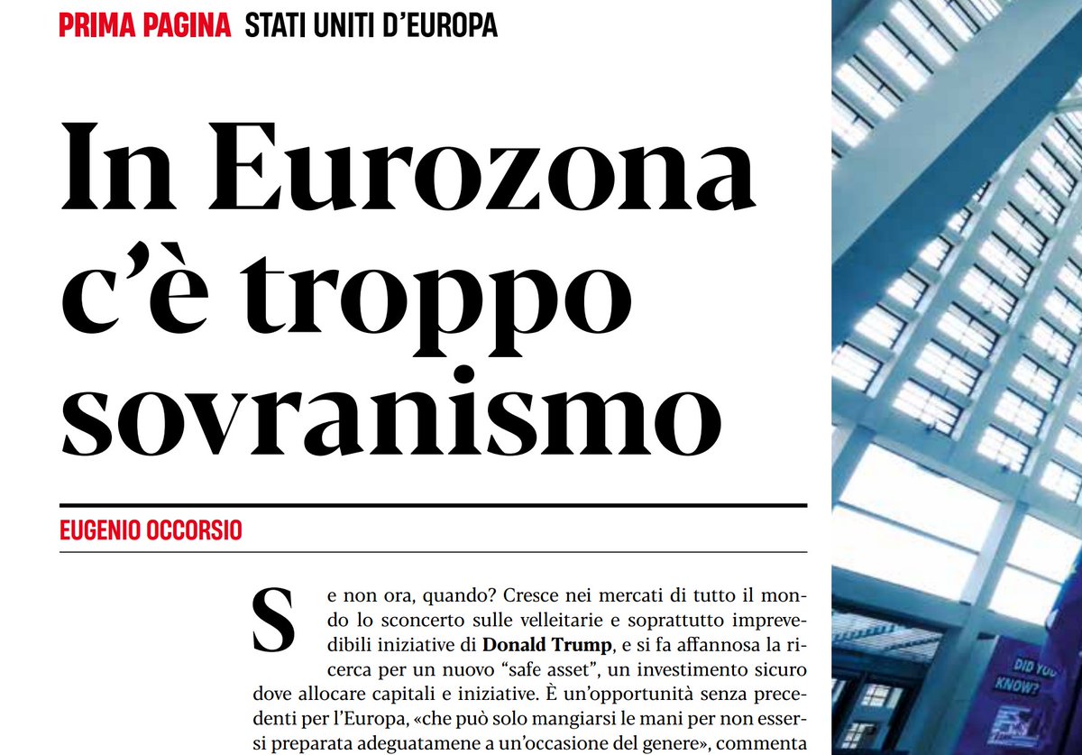 brunello_rosa's tweet image. La mia intervista con @EugenioOccorsio per @espressonline, in cui discutiamo dei tasselli mancanti per il completamento dell'unione bancaria, primo passo per l'unione del mercato dei capitali, che permetterebbe all'Europea di competere ad armi pari con US: tinyurl.com/4f3e7jsx