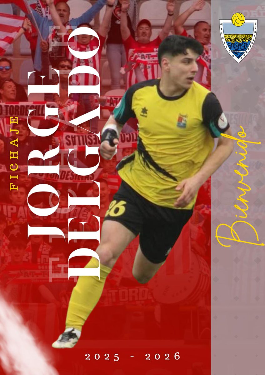 Atlético Tordesillas (@atcotordesillas) on Twitter photo ℹ️ Jorge Delgado sexto fichaje del Torde 25/26
El delantero de Tudela llega al <a href="/AtcoTordesillas/">Atlético Tordesillas</a> con la vitola de ser uno de los jugadores revelación del Grupo VIII de 3ªRFEF, donde en su ultimo año como juvenil anotó ocho goles con el <a href="/CDMojados/">CD MOJADOS</a>.
#VamosTorde💪🏽 ℹ️ Jorge Delgado sexto fichaje del Torde 25/26
El delantero de Tudela llega al <a href="/AtcoTordesillas/">Atlético Tordesillas</a> con la vitola de ser uno de los jugadores revelación del Grupo VIII de 3ªRFEF, donde en su ultimo año como juvenil anotó ocho goles con el <a href="/CDMojados/">CD MOJADOS</a>.
#VamosTorde💪🏽