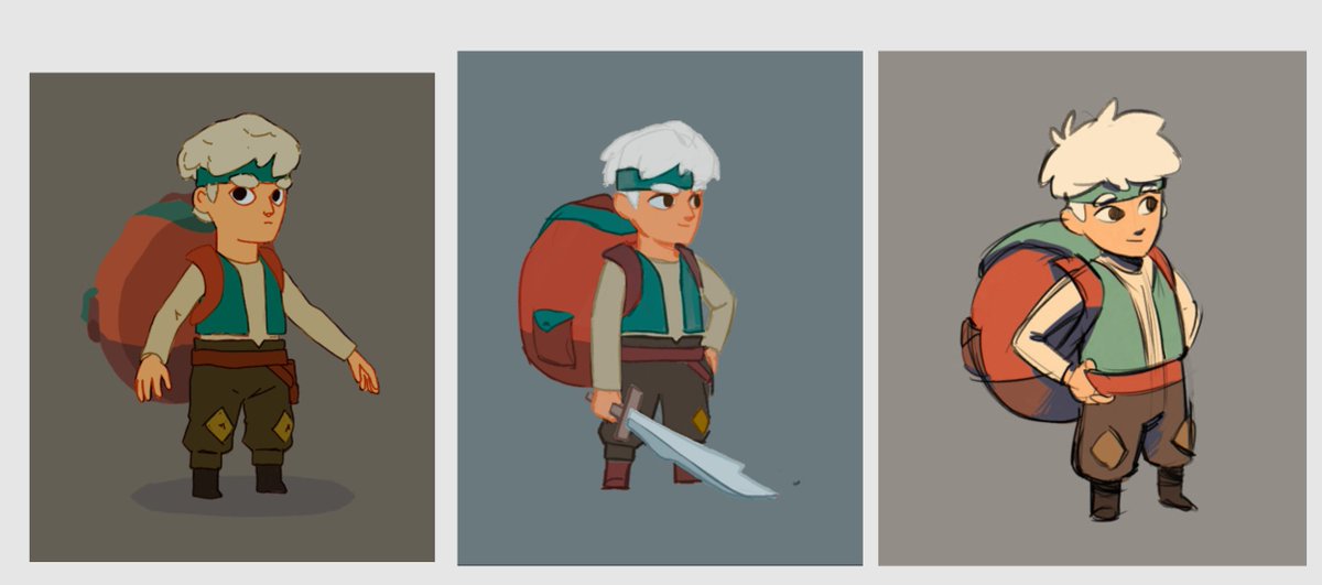 DigitalSunGames's tweet image. Same broom. New look.
Here’s some early concept art of Will in Moonlighter 2! 🧹🛍️