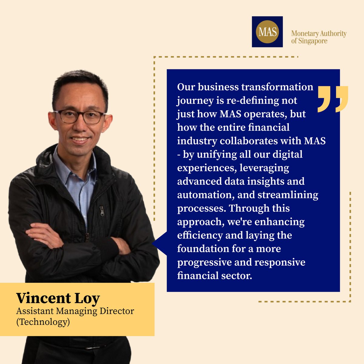 MAS won the Business Transformation Award at the 2025 Public Service Transformation Awards!

We were recognised for:
1️⃣Transforming financial institutions’ experiences with the MAS-FI Transactions Platform
2️⃣Harnessing the value of data through the Data Collection Gateway &amp; Merlo