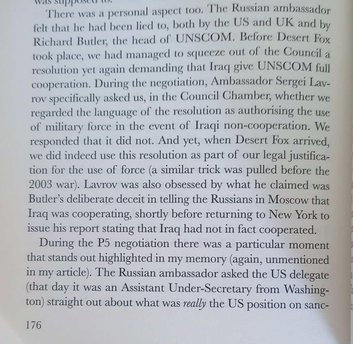 Ian Sinclair (@ianjsinclair) on Twitter photo In his book Independent Diplomat <a href="/carneross/">Carne Ross</a> explains how the US and UK deceived other members of the UN Security Council during the 1998 Desert Fox bombing of Iraq (the Russian Ambassador Lavrov seemed especially annoyed) <a href="/medialens/">Media Lens</a> <a href="/FromSteveHowell/">Steve Howell</a> In his book Independent Diplomat <a href="/carneross/">Carne Ross</a> explains how the US and UK deceived other members of the UN Security Council during the 1998 Desert Fox bombing of Iraq (the Russian Ambassador Lavrov seemed especially annoyed) <a href="/medialens/">Media Lens</a> <a href="/FromSteveHowell/">Steve Howell</a>