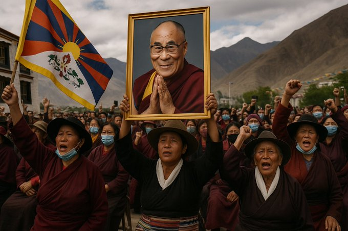 The CCP banned his photo and erased his name from textbooks. Yet on his 90th birthday, millions in Tibet still pray in secret, whisper his teachings, and remember. You can’t censor devotion. #DalaiLama90 #TibetIsNotChina #FreeTibet