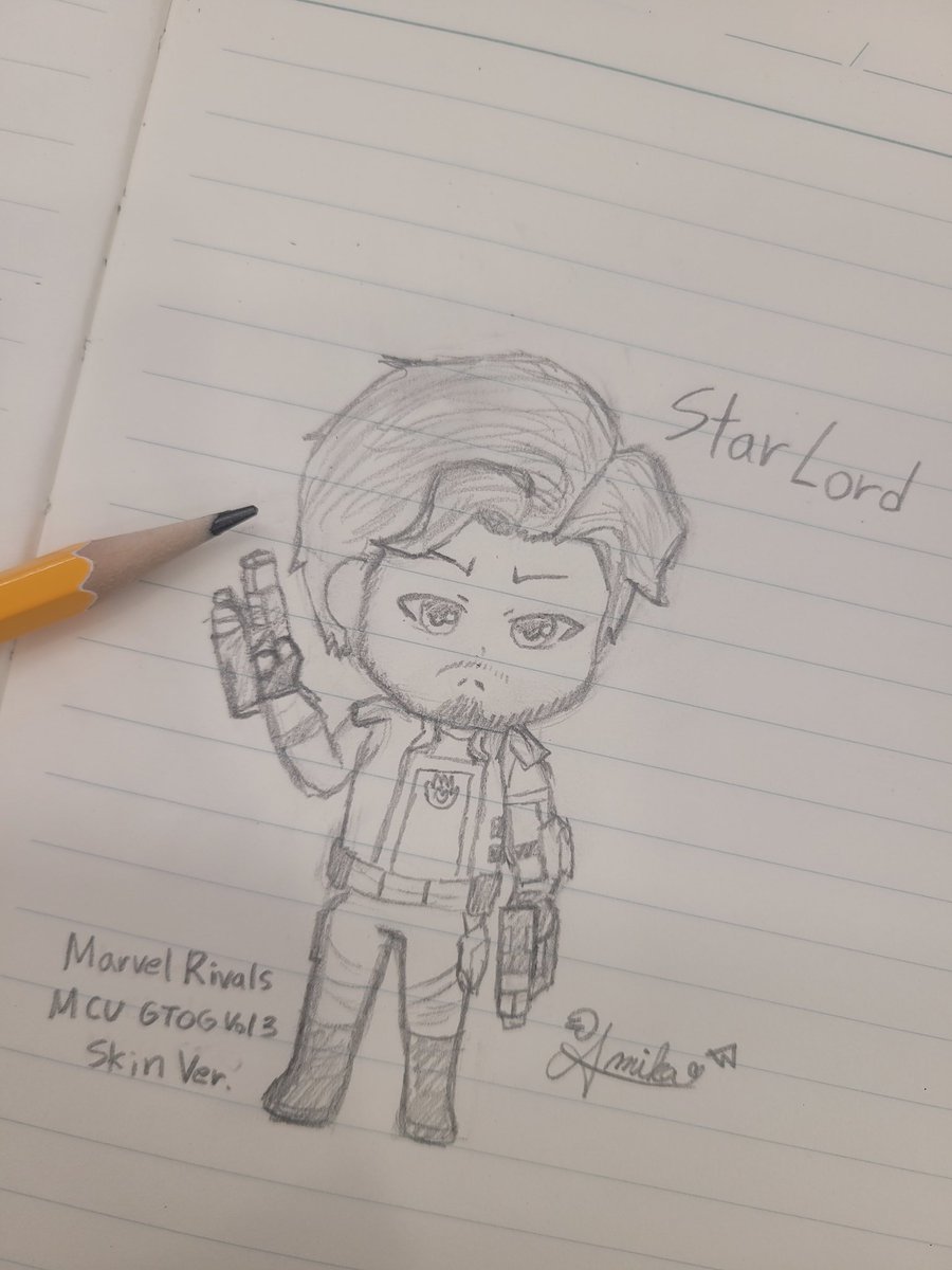 1004mika666's tweet image. My baby star lord 🥹🥹
First time ever to draw him.

So hard to draw his elements gun.

#starlord #MCU #GotGVol3