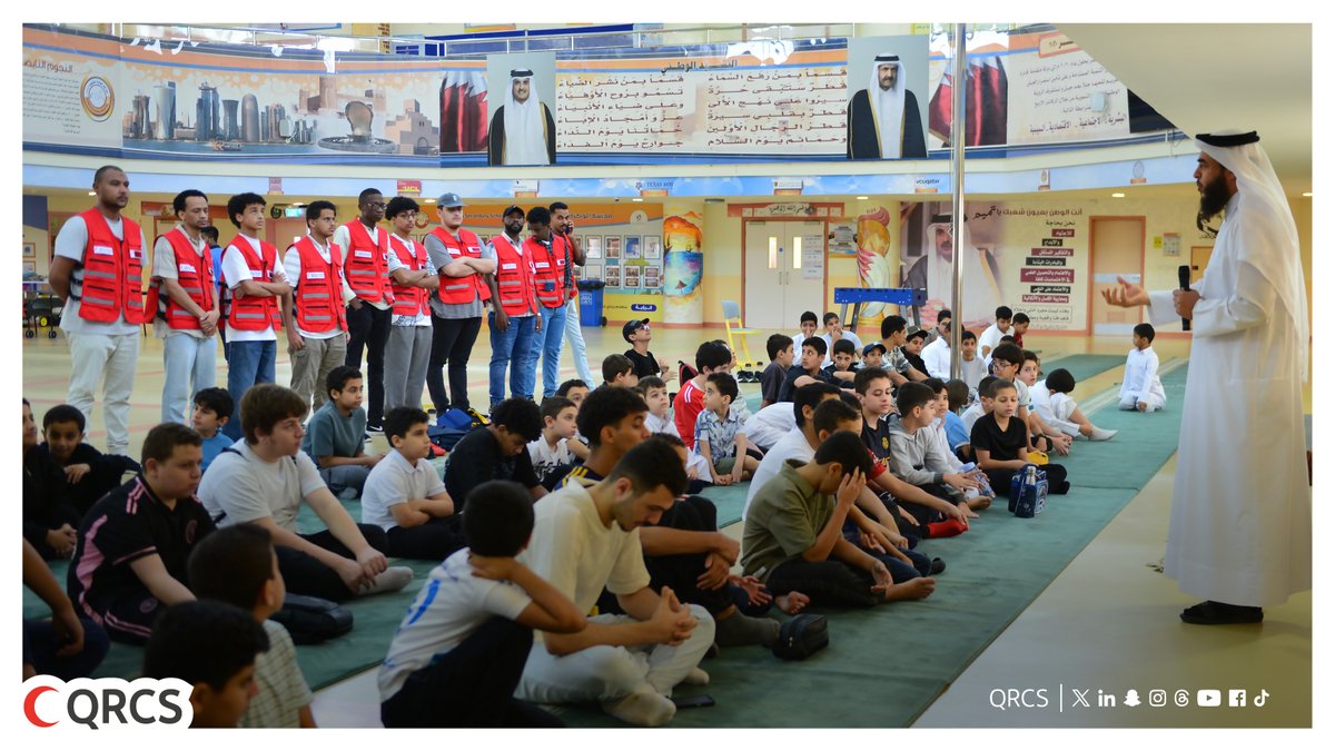 QRCS's tweet image. بالتعاون بين #الهلال_الأحمر_القطري ووزارة التربية والتعليم والتعليم العالي، انطلاق المخيم الصيفي لفئتي البراعم واليافعين في مدرسة الوكرة الثانوية للبنين ولمدة 4 أسابيع، بهدف استثمار الإجازة الصيفية في برامج تربوية وسلوكية هادفة تنمي الطاقات الحركية والفكرية وتعزز روح المسؤولية…