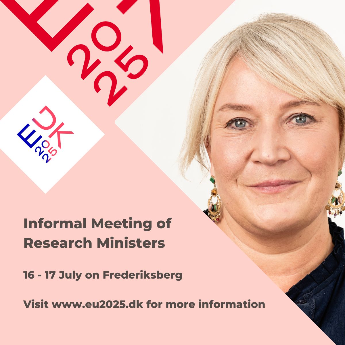eu2025dk's tweet image. What should the next Horizon Europe look like? How can European countries strengthen Europe's global position within critical technologies through research and innovation?
Main topics at Informal Meeting of Research Ministers 16-17 July in Copenhagen hosted by @ChristinaEgelun