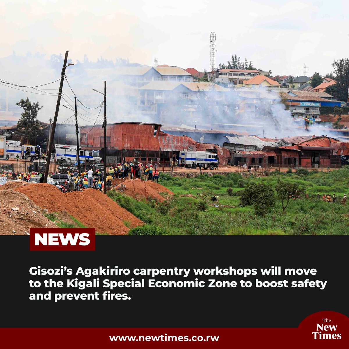 Gisozi’s Agakiriro carpentry workshops will move to the Kigali Special Economic Zone to boost safety and prevent fires.

READ: newtimes.co.rw/article/28103/…