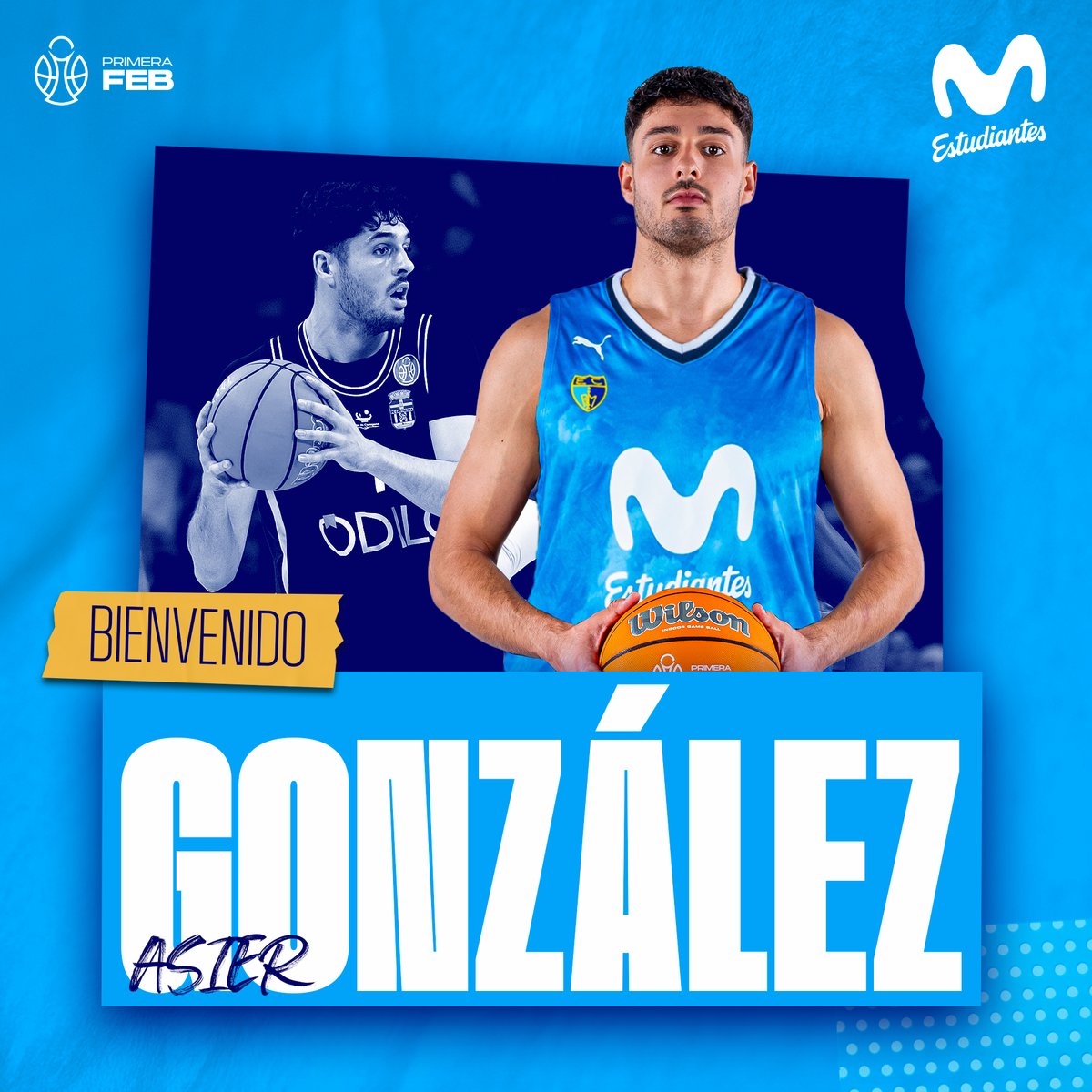 📝 OFICIAL:

𝗔𝘀𝗶𝗲𝗿 𝗚𝗼𝗻𝘇𝗮́𝗹𝗲𝘇 jugará en Movistar Estudiantes la próxima temporada. 💪

El interior bilbaíno reforzará el juego interior estudiantil tras una gran temporada en Odilo FC Cartagena CB.

¡Bienvenido, Asier! 💙

👇
movistarestudiantes.com/masculino/bien…