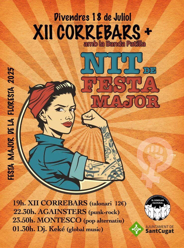 ⚡💥Aquest divendres torna la marxa a la Festa Major de La Floresta!💃🥳🕺🏽
🍻🎉 comencem amb el Correbars 
🎶🥁🎺 Talonari 12€ en efectiu!
Seguirem a les pistes de Can Llobet amb els concerts de la Nit de festa Major

Trobaràs tota la info al programa:
drive.google.com/file/d/1_ElyUj…