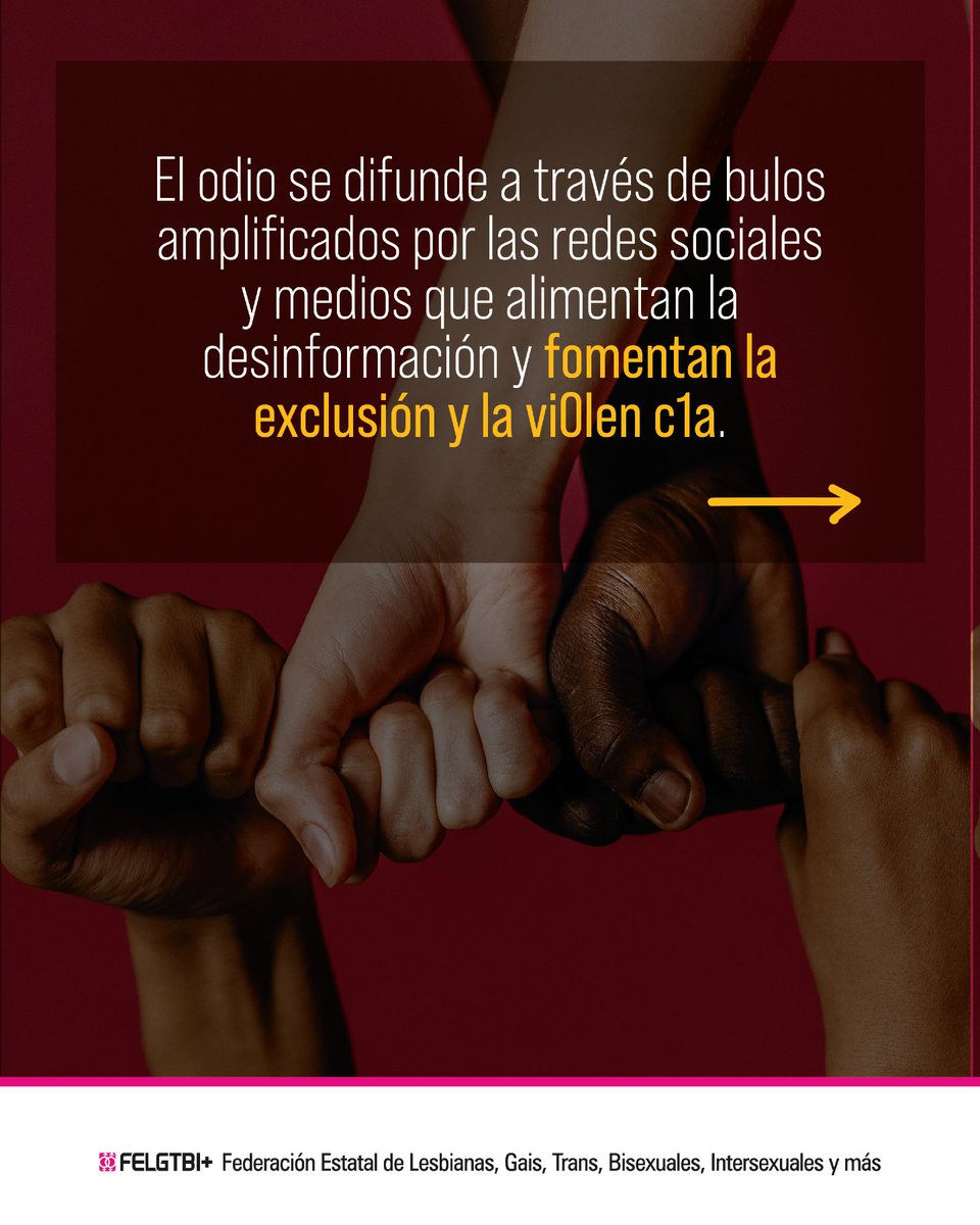 ❗Lo ocurrido en Torre Pacheco no es un hecho aislado. Es la prueba de que los discursos de odio, alimentados por grupos organizados y blanqueados desde ciertos ámbitos políticos y mediáticos, se convierten en violencia real contra personas migrantes, racializadas, LGTBI+,