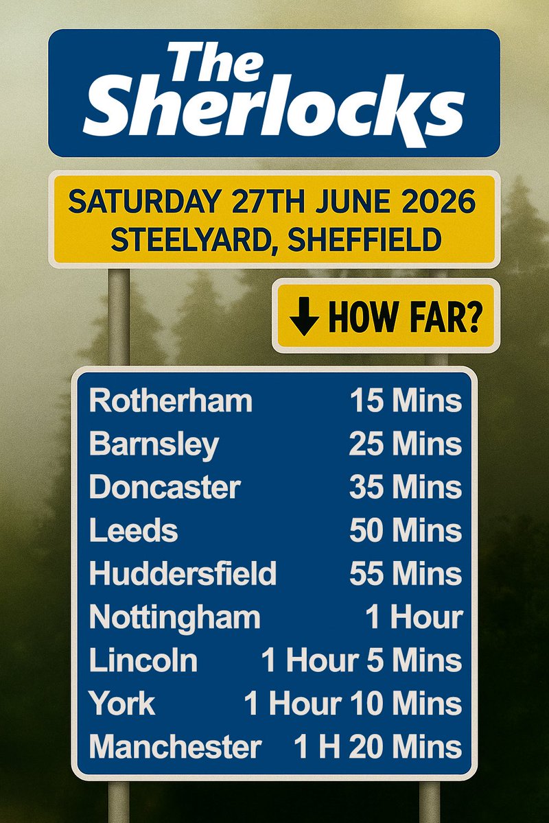 Where you all coming from for our big outdoor gig next year in Sheffield? 🙌