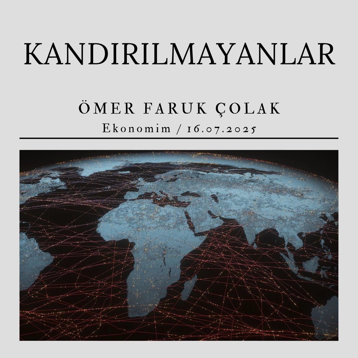 Editörümüz Prof. Dr. Ömer Faruk Çolak'ın Ekonomim gazetesindeki köşesi Ekonomi Atlası'nda:    

🖊️Kandırılmayanlar  

Okumak için:
ekonomim.com/kose-yazisi/ka…