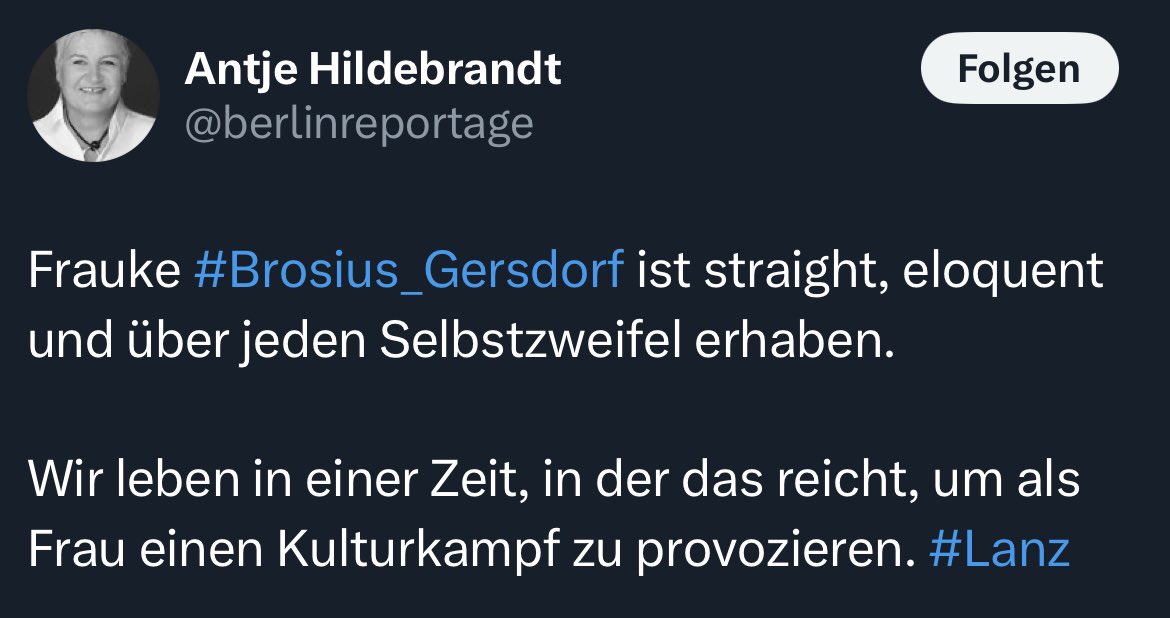 Marcus Pretzell 🥨 🇦🇷 (@marcuspretzell) on Twitter photo „Über jeden Selbstzweifel erhaben.“
Den Eindruck hatte ich auch. „Über jeden Selbstzweifel erhaben.“
Den Eindruck hatte ich auch.