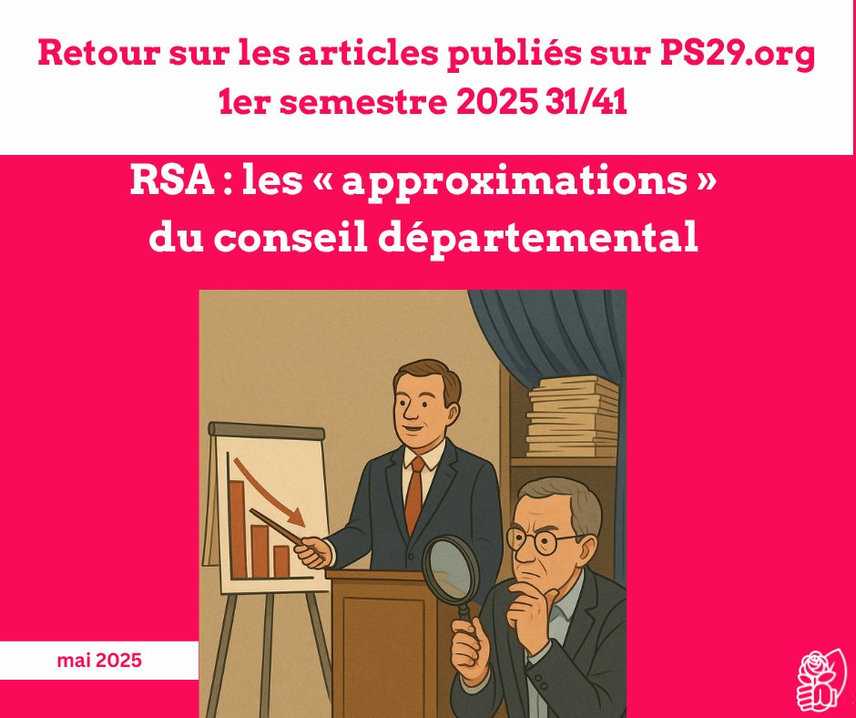 Les socialistes du Finistère (@fede_ps29) on Twitter photo 📈RSA : les « approximations » du conseil départemental
A y regarder de plus près, la communication du <a href="/finistere_29/">Département du Finistère</a> sur le #RSA tient plus du storytelling politique que de la rigueur statistique explique Michel Abhervé. #Finistère
Lire l’article : ps29.org/actualite/rsa-… 📈RSA : les « approximations » du conseil départemental
A y regarder de plus près, la communication du <a href="/finistere_29/">Département du Finistère</a> sur le #RSA tient plus du storytelling politique que de la rigueur statistique explique Michel Abhervé. #Finistère
Lire l’article : ps29.org/actualite/rsa-…