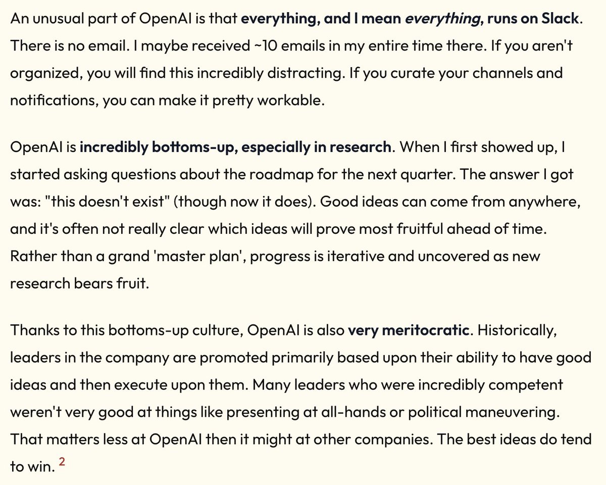 harsh_dwivedi7's tweet image. OpenAI, the most viral consumer app in history:
– Slack > email
– No roadmaps, just ideas
– Extreme bias to action
Great read.