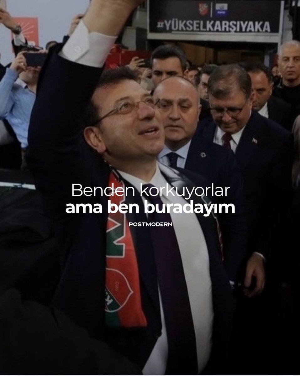 istbassavcisi's tweet photo. 10:53 | Ekrem İmamoğlu: “Benden korkuyorlar ama ben buradayım.” https://t.co/TfAWIKoNNp