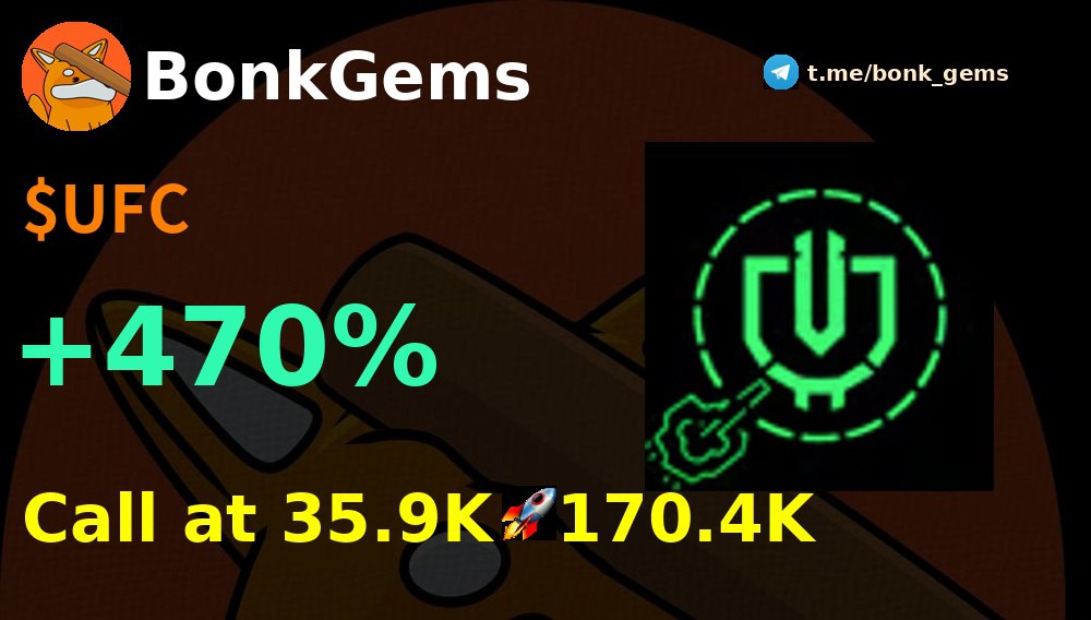 bonk_gems's tweet photo. 💹 uesless fartcoin (#UFC) 

2NPfzSqCbAGeCMXJakjJzURh8WMQAJzvio3vcLNQbonk

🔥From 35.9K To 170.4K. Gain: 4.7x

🚀 Signal hit in the group: https://t.co/aaamuPTgz6

#Solana #Gem #1000xgem https://t.co/3bVMldG6QR