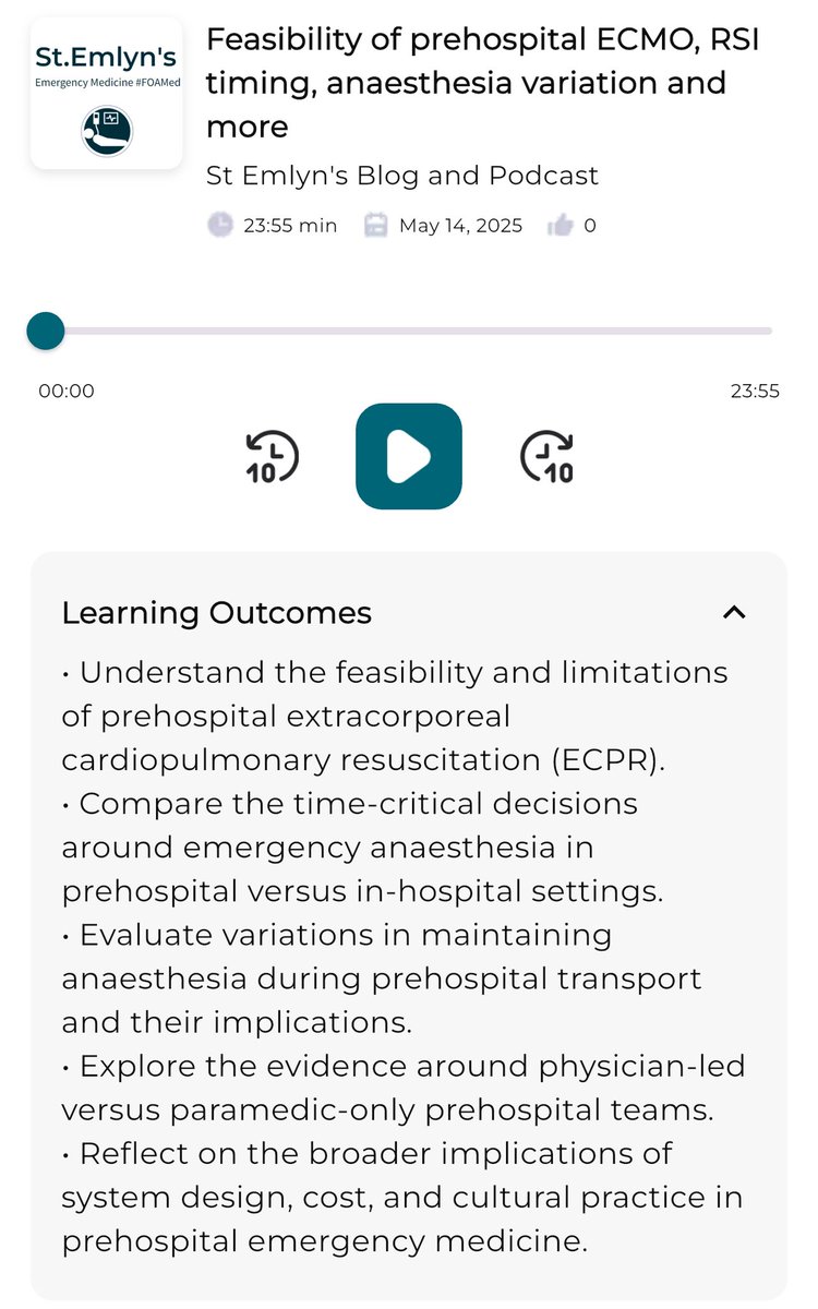 MedPodLearn's tweet image. Every podcast episode will have educational extras to further embed learning: key concepts, clinical pearls, common pitfalls, application in practice as well as learning outcomes.